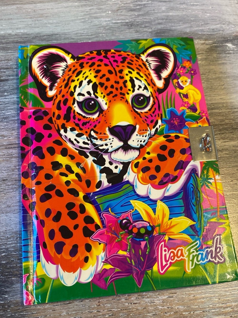 Lisa Frank diary Hunter the Leopard vintage no lock or key collectible Y2K